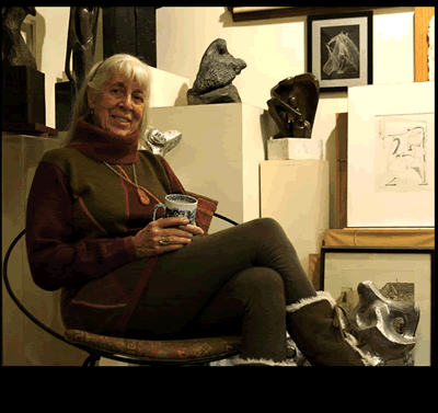 Joan Carl in her studio
